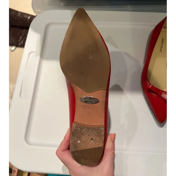 Pre-Owned Sarah Flint Natalie in Red Vacchetta Leather - Picture 6 of 13